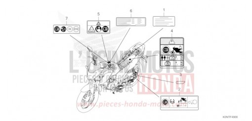 ETIQUETTE DE PRECAUTIONS CBF125MEFT de 2026